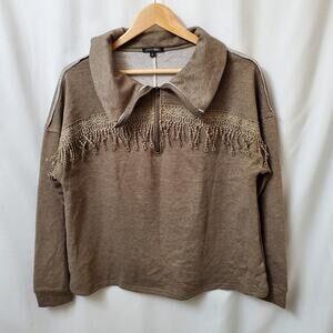 Papermoon Stich Fix Quarter Zip Pullover Sweater S